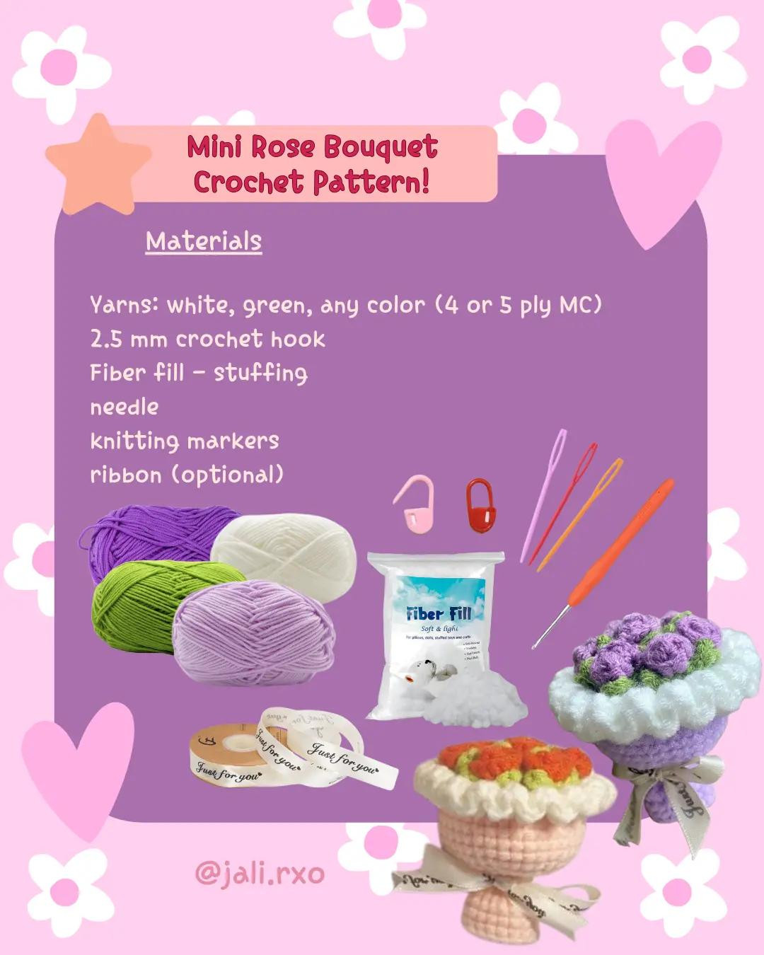 Create Adorable Mini Rose Bouquets with This Crochet Pattern