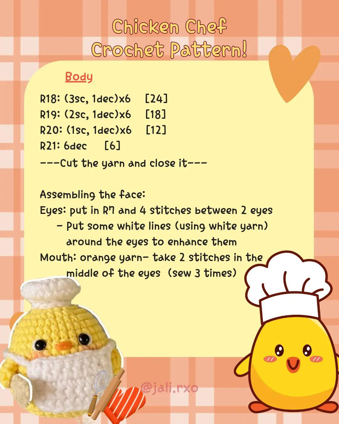 Create Your Own Adorable Chicken Chef with This Crochet Pattern!