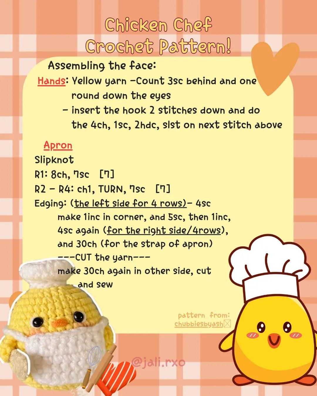 Create Your Own Adorable Chicken Chef with This Crochet Pattern!