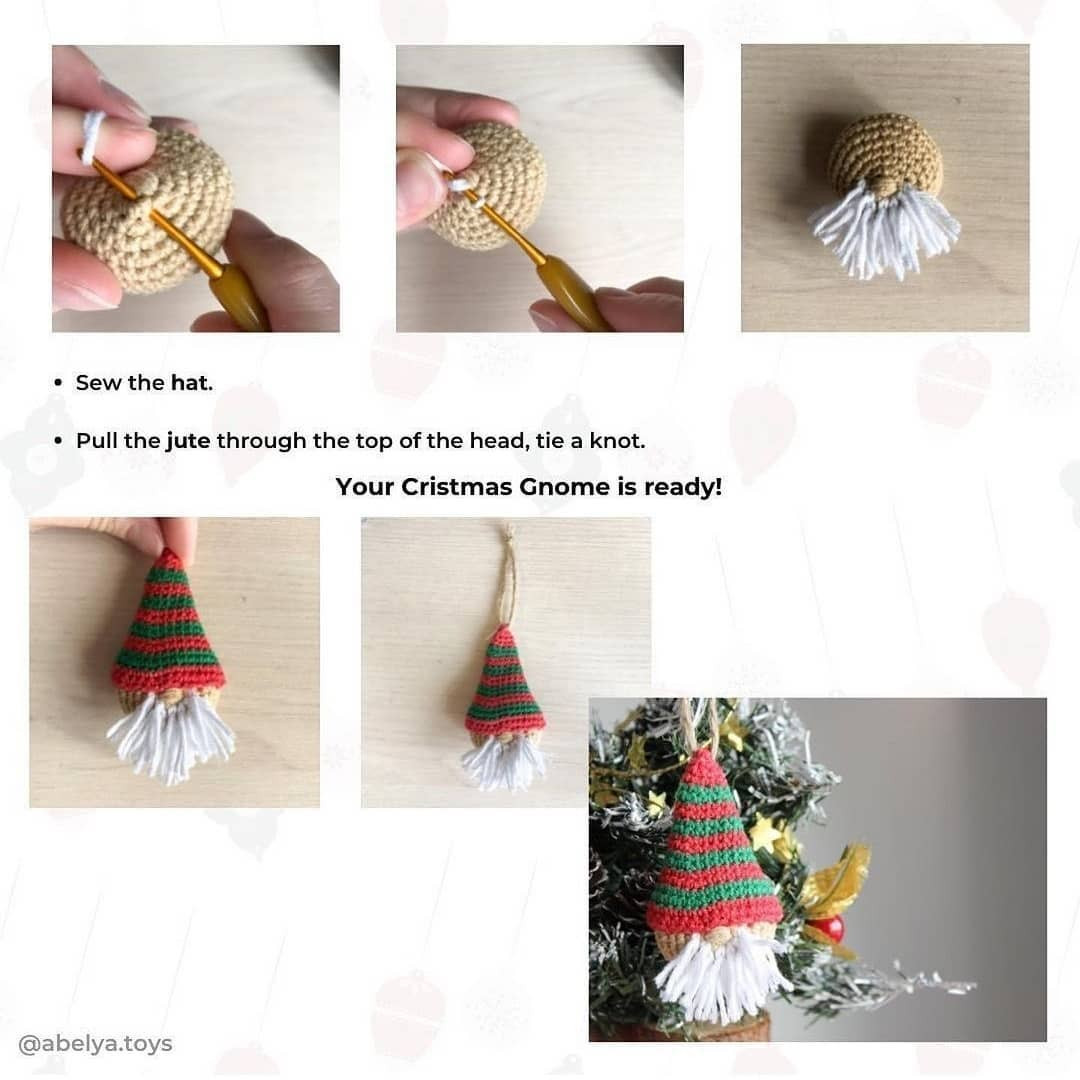 Create Your Own Festive Christmas Gnome with This Free Crochet Pattern