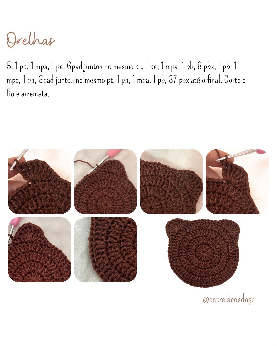 Crochê fácil: Padrão de cabeça de urso para iniciantes