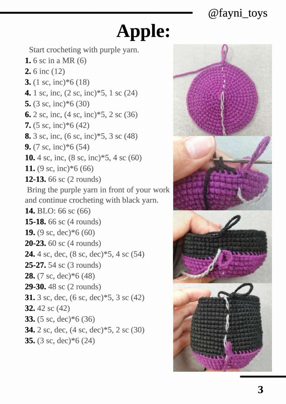 Crochet a Spooky Poisoned Apple Amigurumi for Halloween Decor