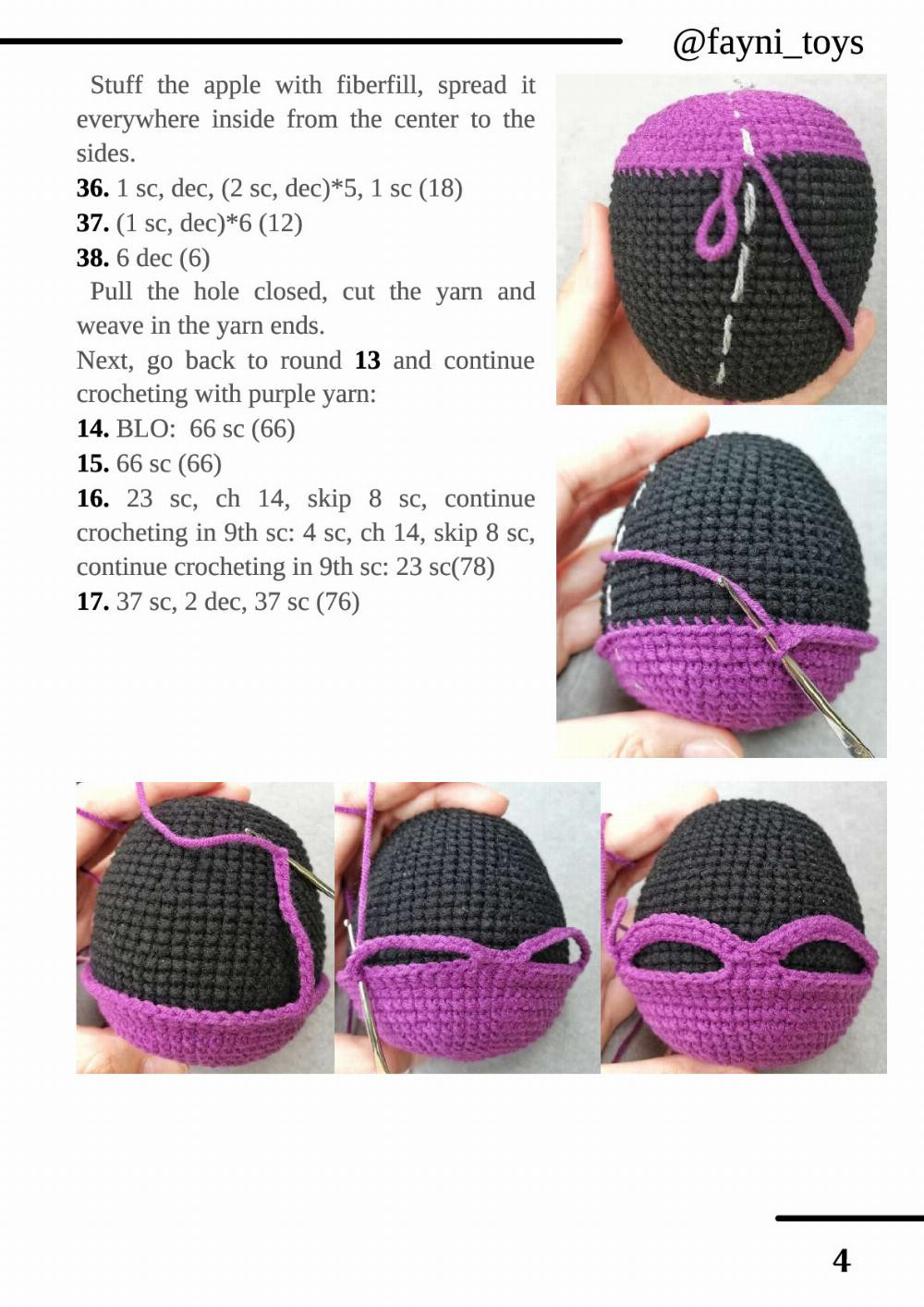 Crochet a Spooky Poisoned Apple Amigurumi for Halloween Decor