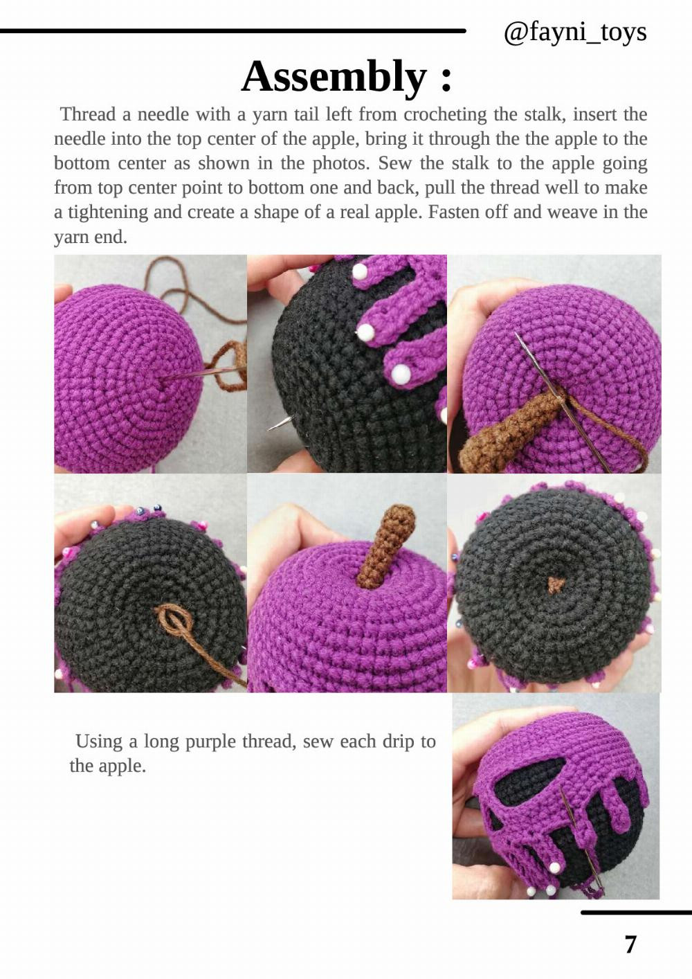 Crochet a Spooky Poisoned Apple Amigurumi for Halloween Decor
