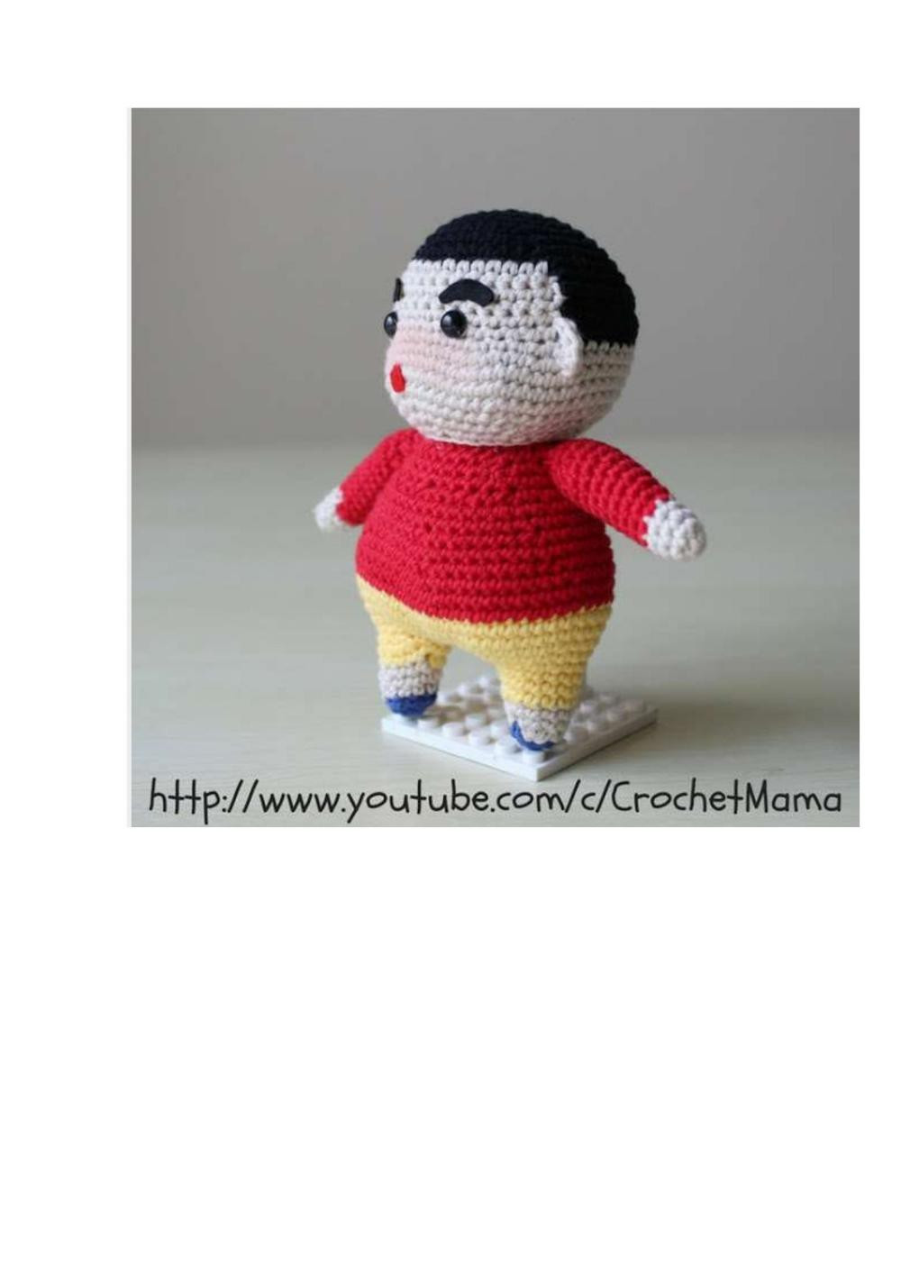 Crochet Amigurumi Shin Chan Tutorial & Pattern