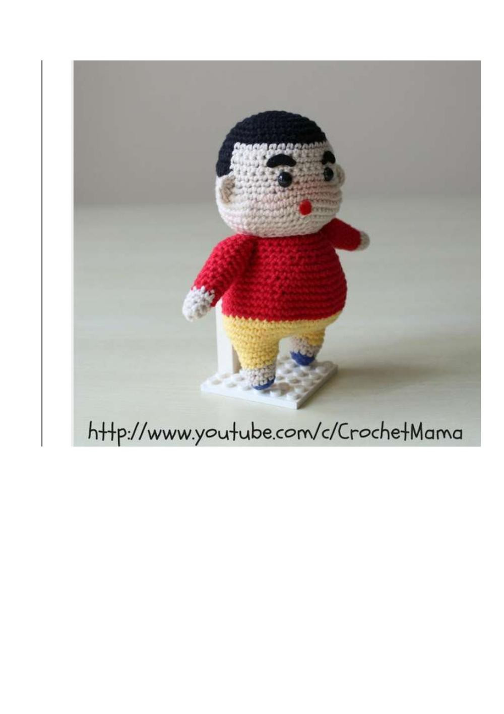 Crochet Amigurumi Shin Chan Tutorial & Pattern