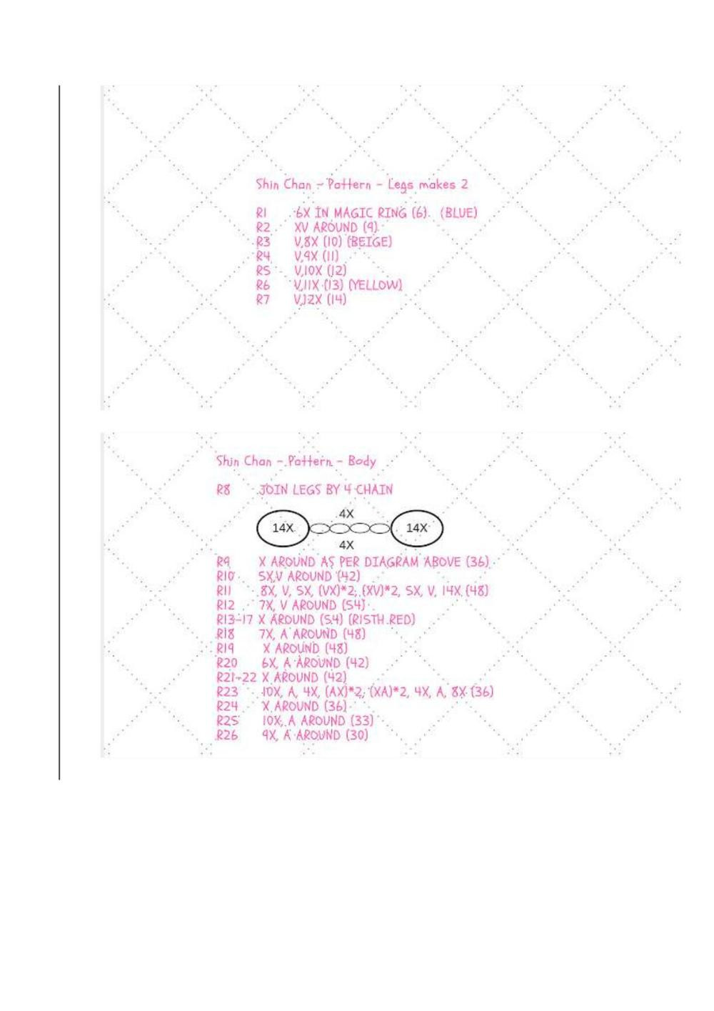 Crochet Amigurumi Shin Chan Tutorial & Pattern