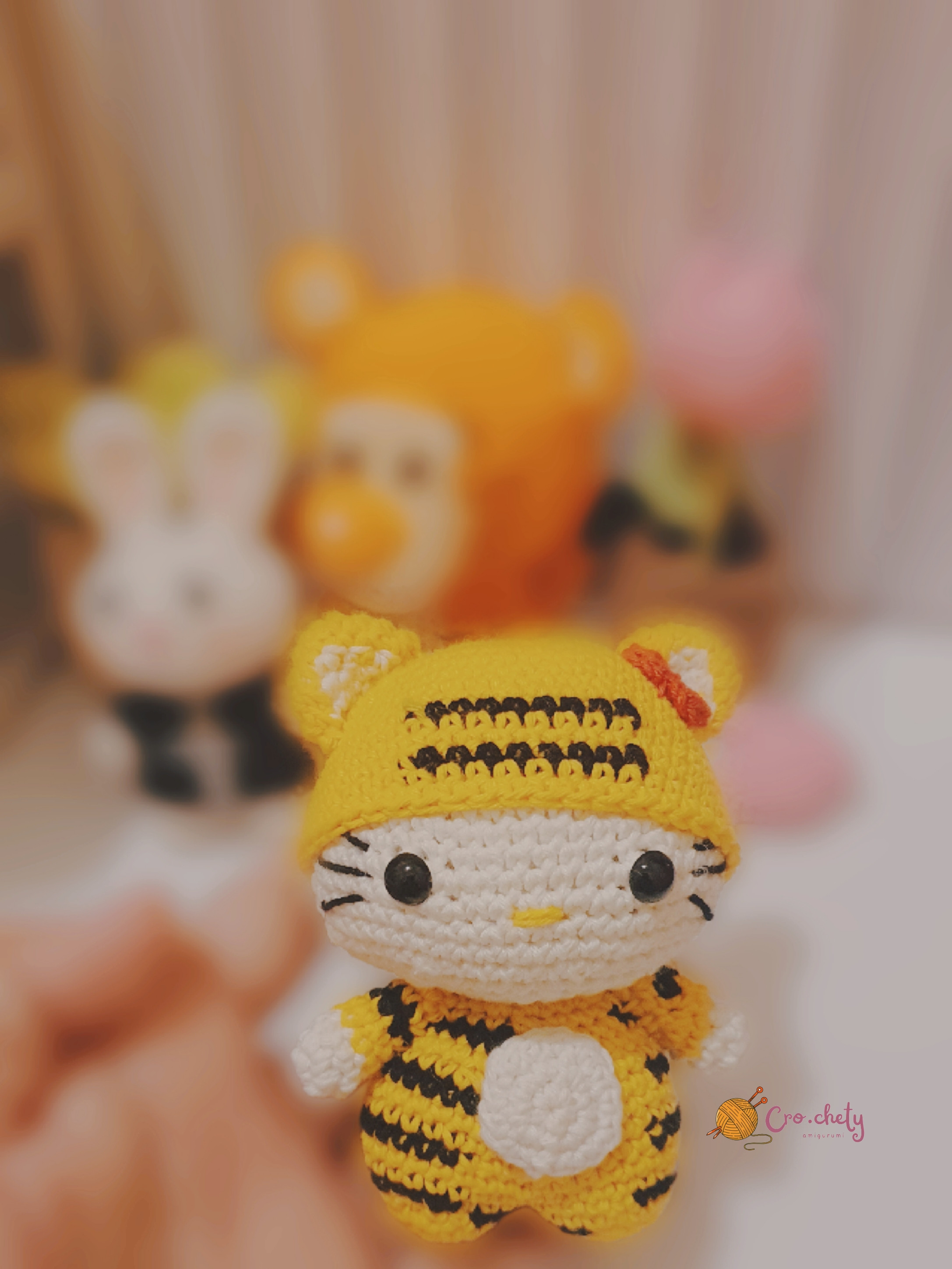 Crochet Amigurumi Tiger Outfit for Adorable Dolls