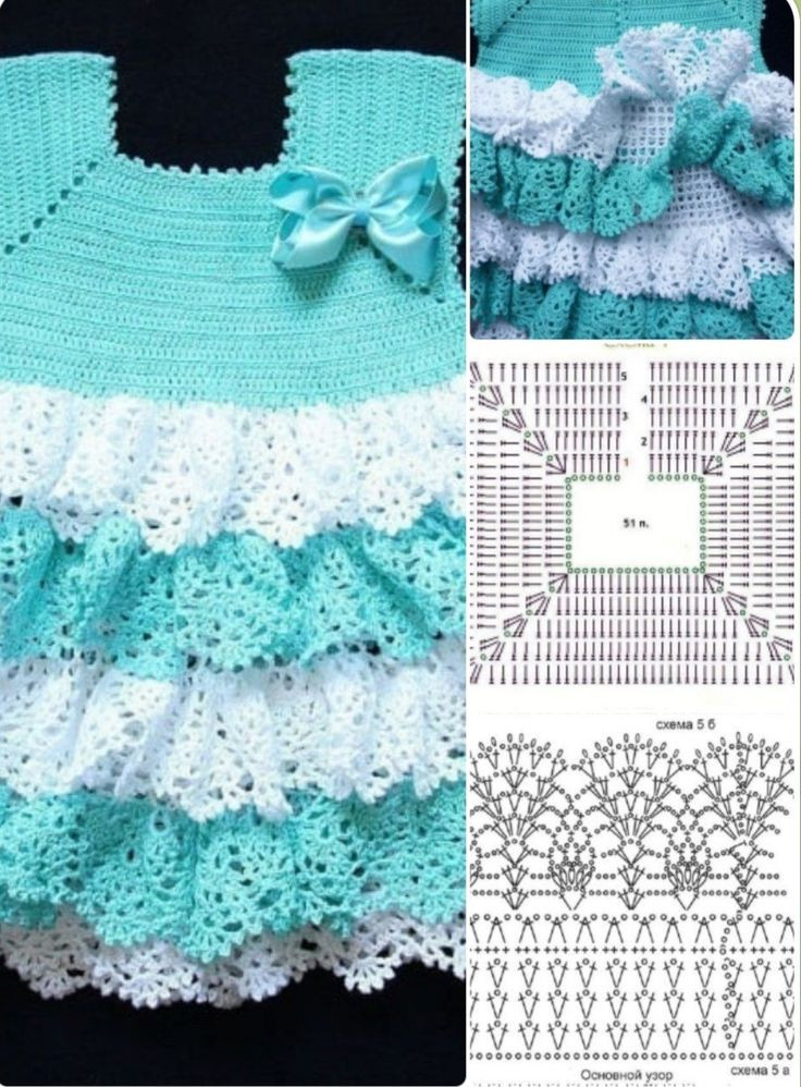 Crochet Baby Dress with Matching Hat Pattern