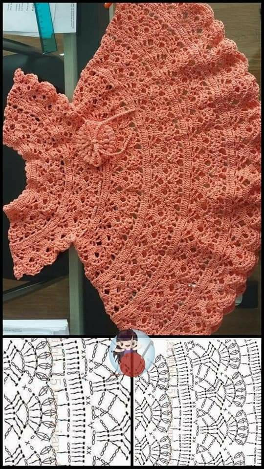 Crochet Baby Dress with Matching Hat Pattern