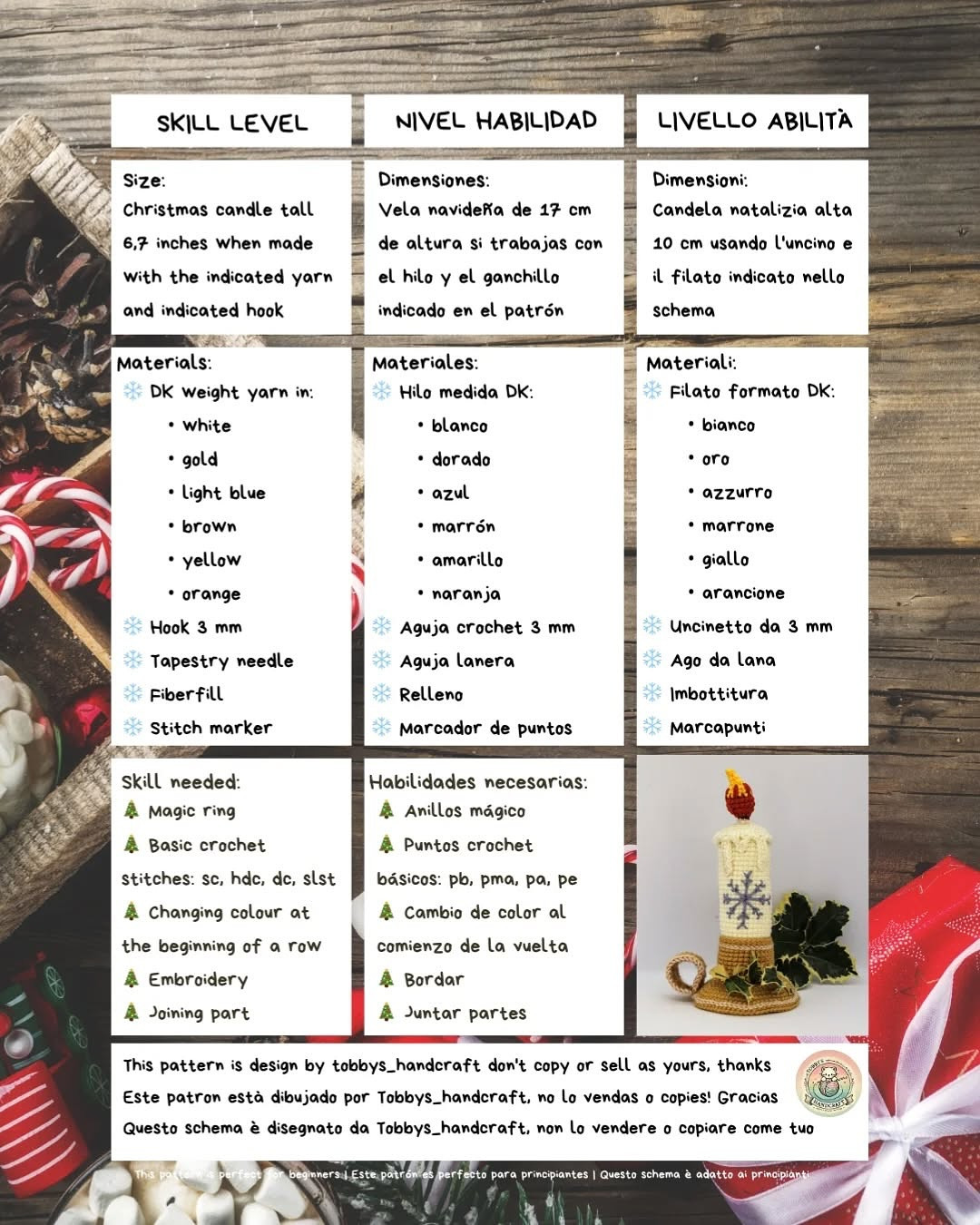 Crochet Candle Pattern for Cozy Home Decor