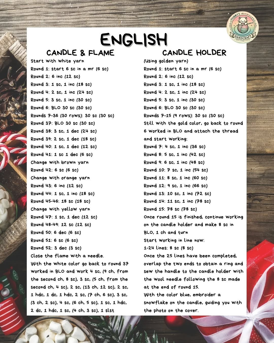 Crochet Candle Pattern for Cozy Home Decor