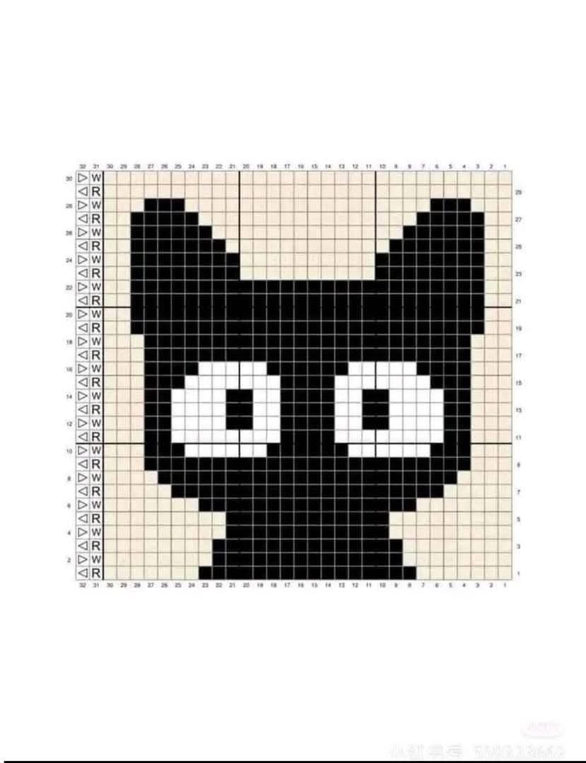 Crochet Cat and Paw Pattern Tote Bag Design