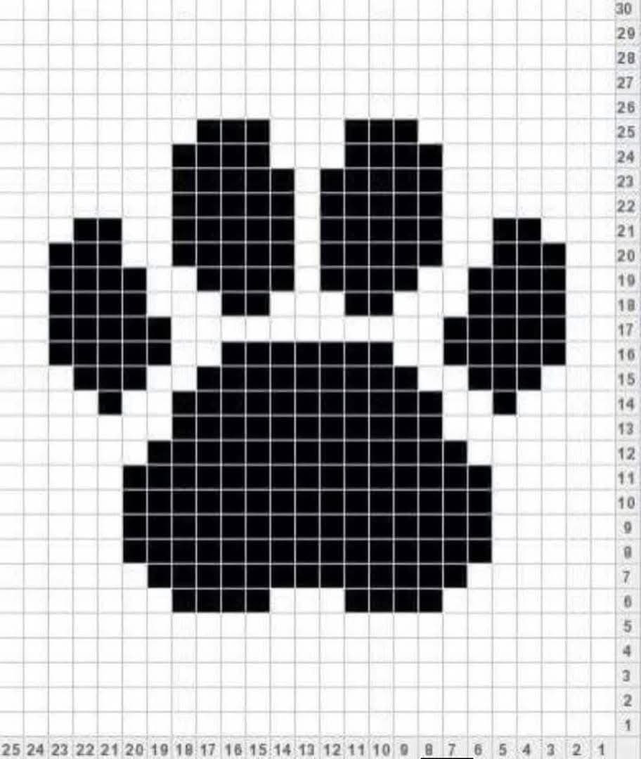 Crochet Cat and Paw Pattern Tote Bag Design