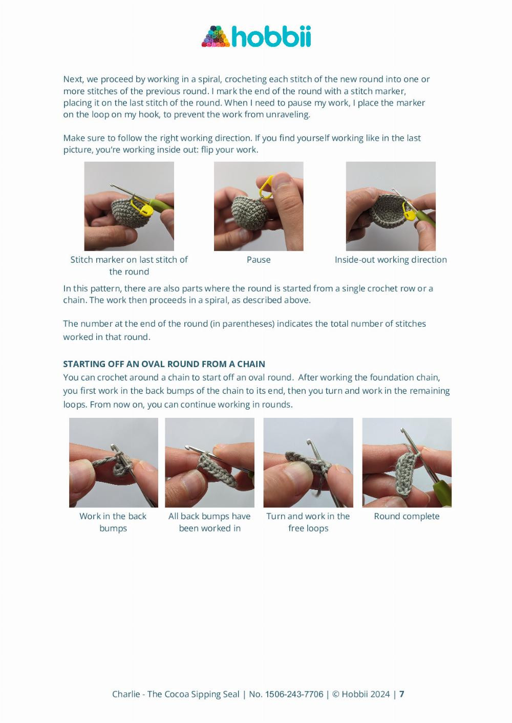 Crochet Charlie the Seal Enjoying a Cup of Cocoa