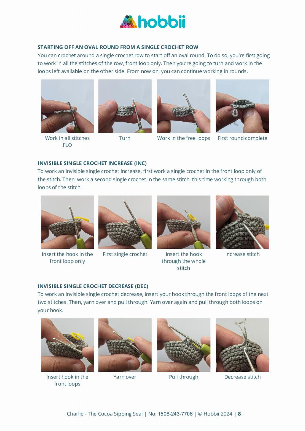 Crochet Charlie the Seal Enjoying a Cup of Cocoa