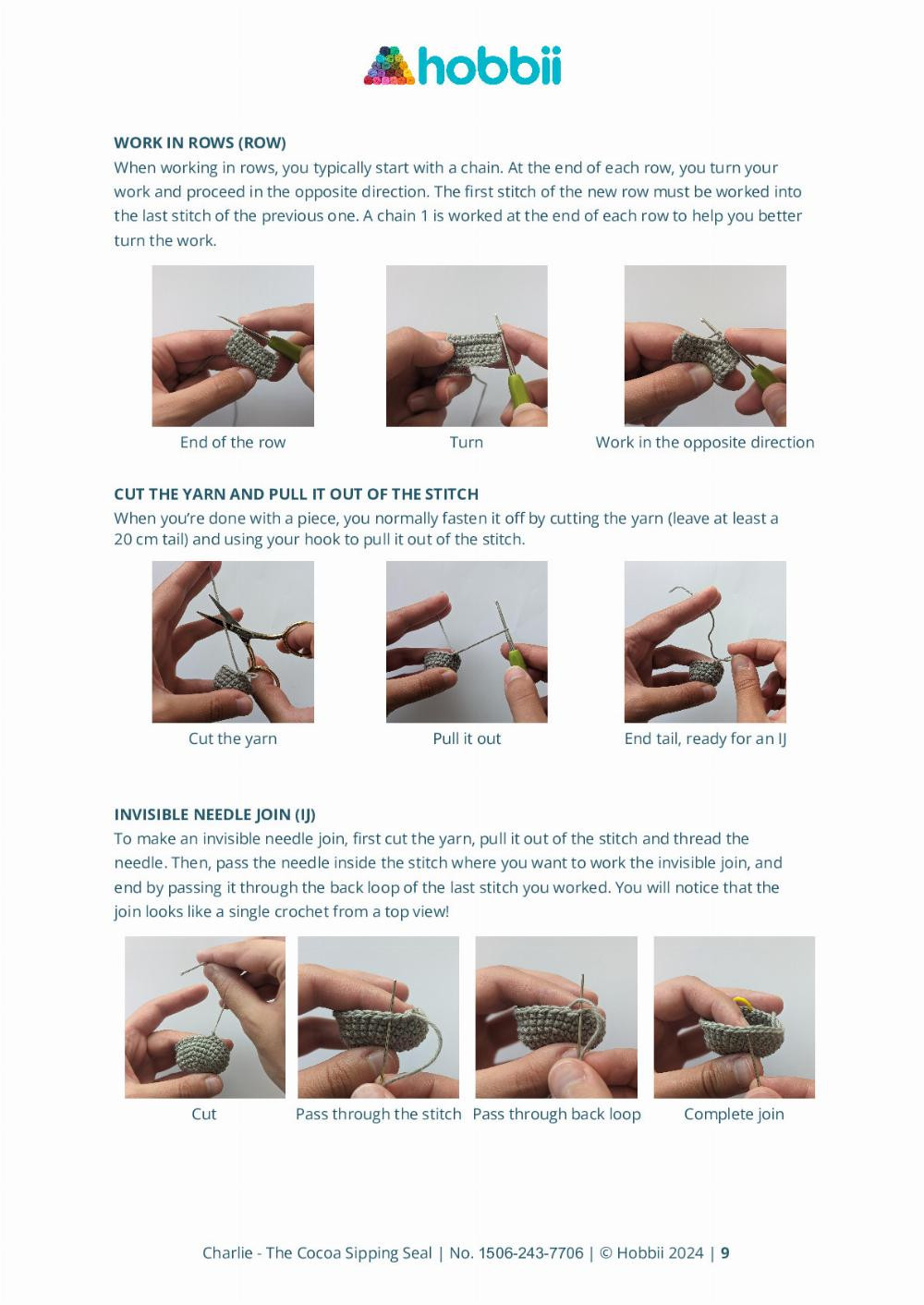 Crochet Charlie the Seal Enjoying a Cup of Cocoa