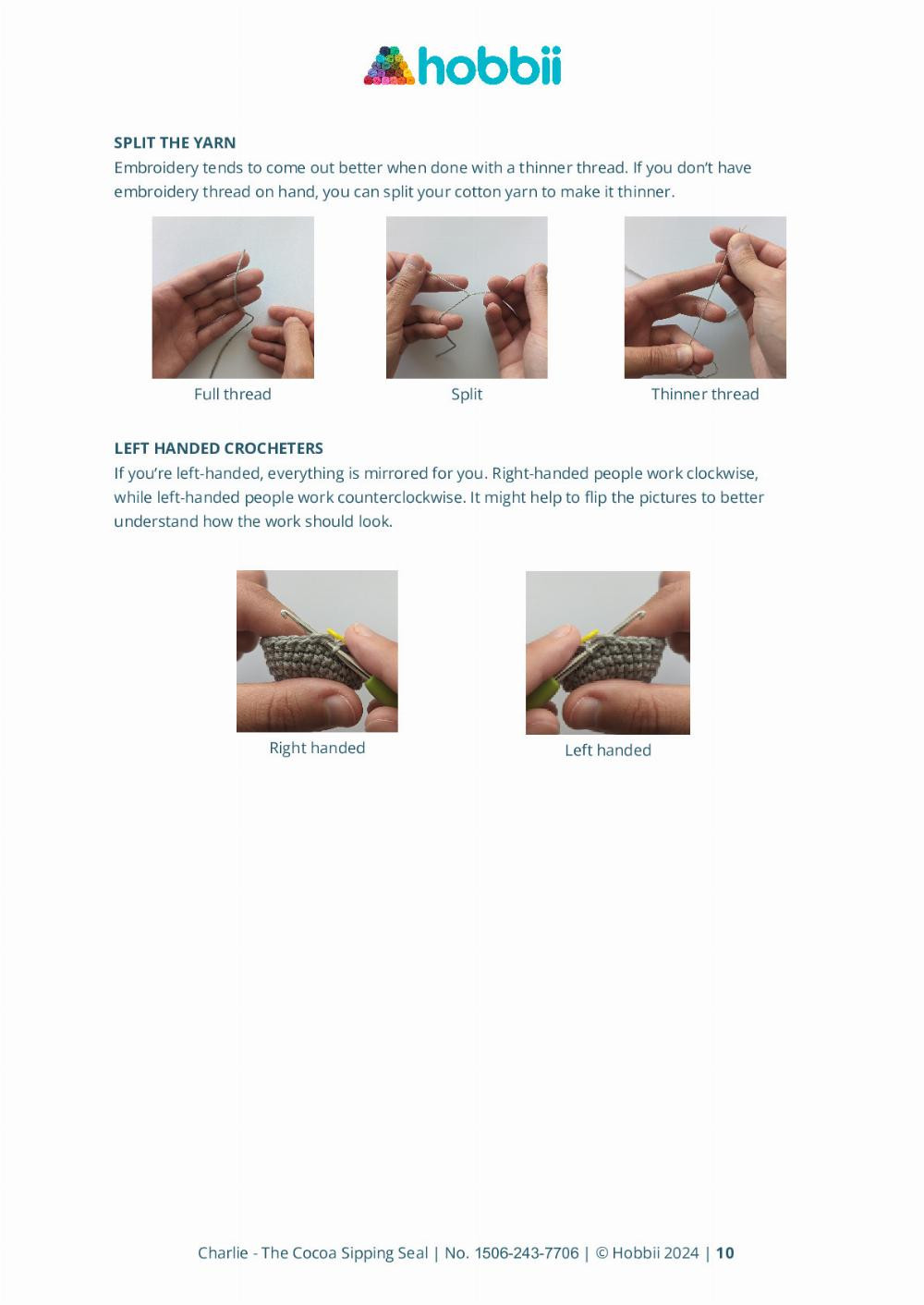 Crochet Charlie the Seal Enjoying a Cup of Cocoa