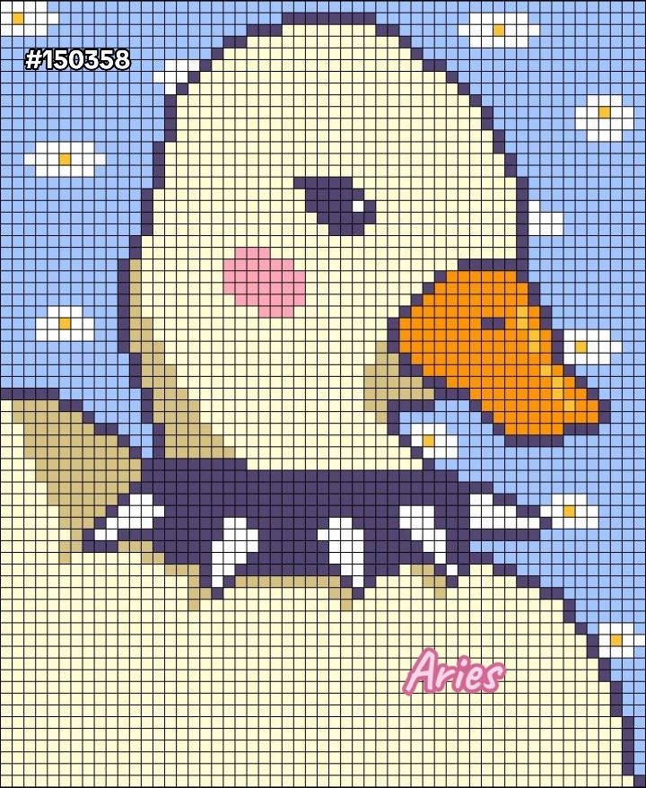 Crochet Chart: Cozy Cat with Wine and a Bottle