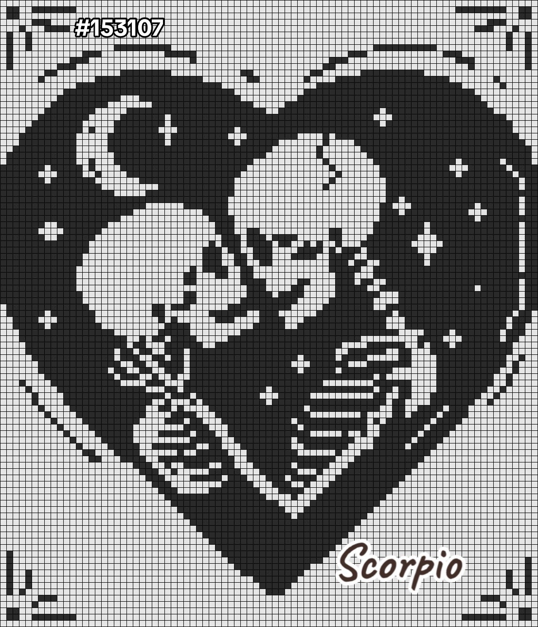 Crochet Chart: Cozy Cat with Wine and a Bottle