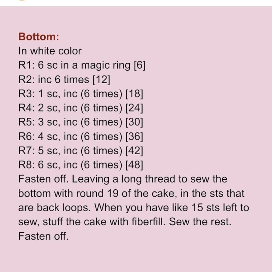 Crochet Cherry Birthday Cake Pattern for Celebrations