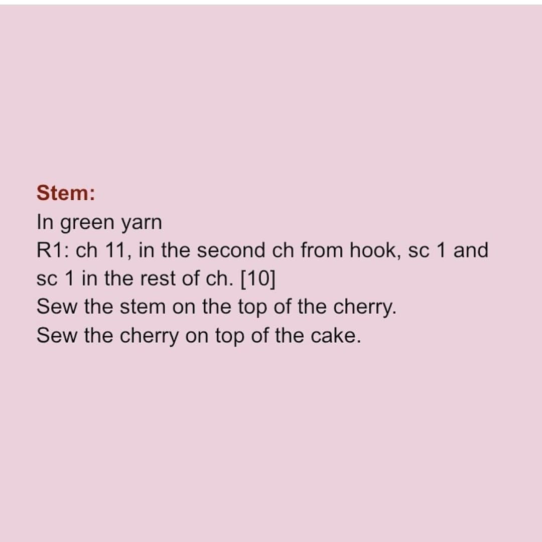 Crochet Cherry Birthday Cake Pattern for Celebrations