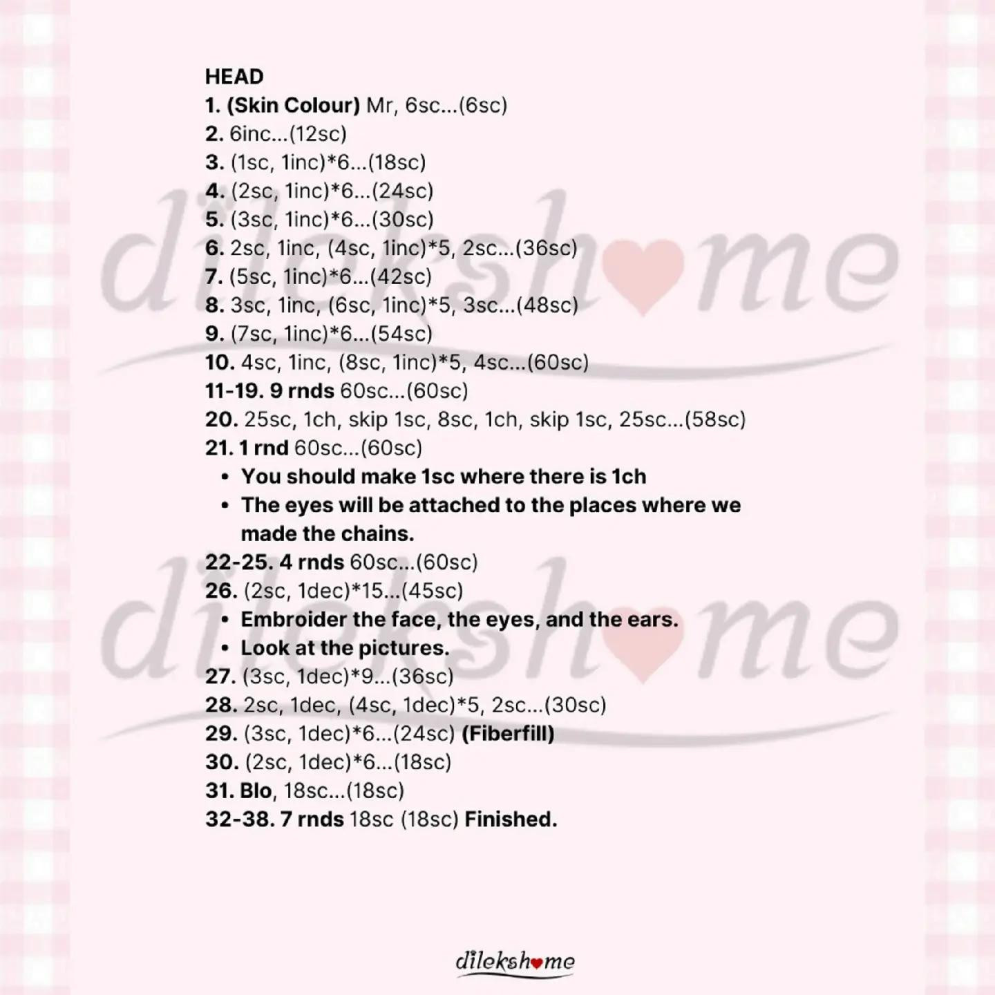 Crochet Esmerella Doll Free Pattern - Last Part Tutorial