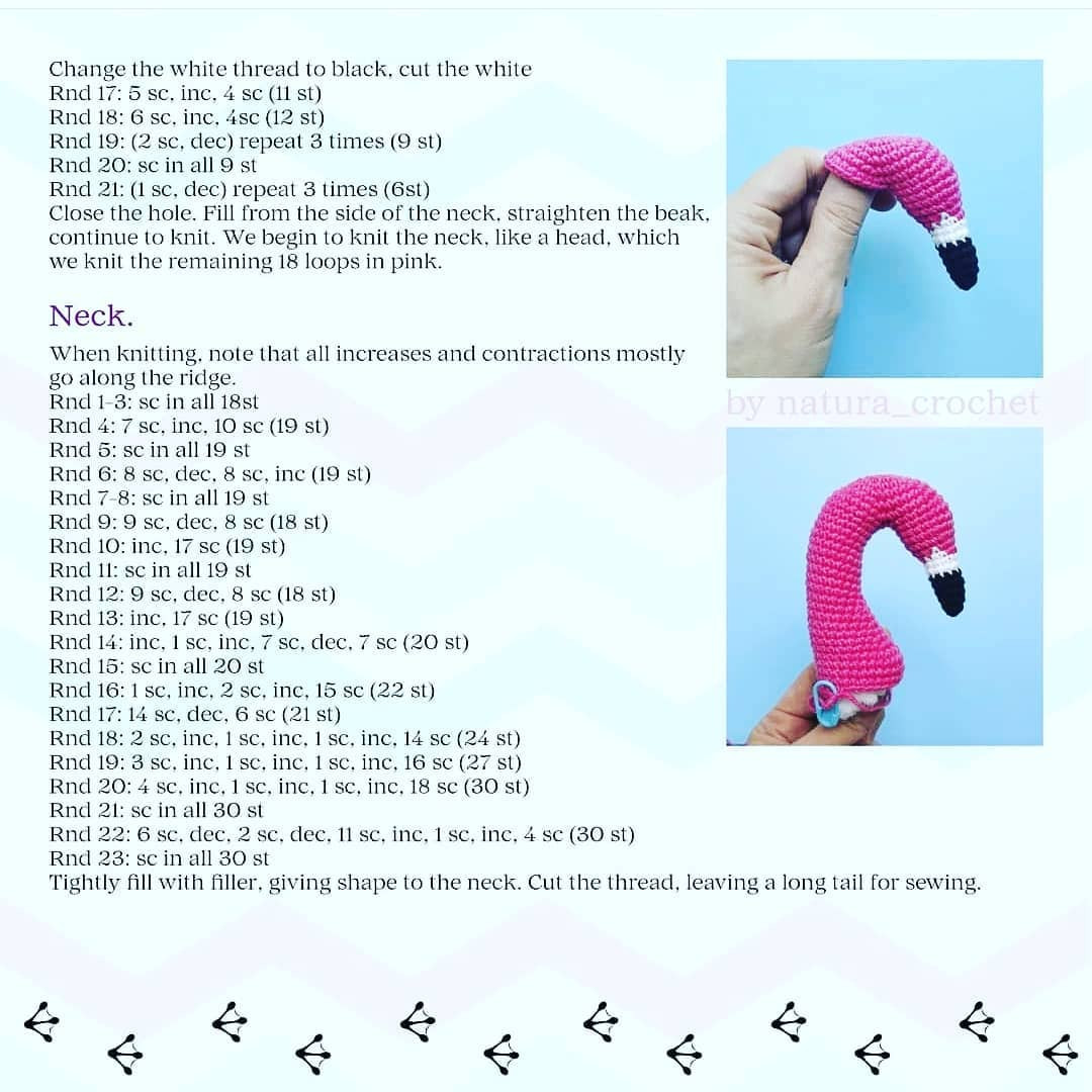 Crochet Flamingo Free Pattern for Beginners