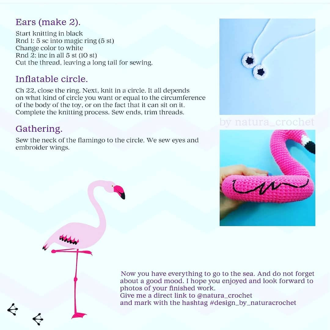 Crochet Flamingo Free Pattern for Beginners