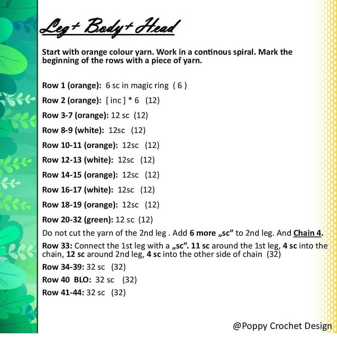 Crochet Frog Doll with Striped Legs and Cute Skirt