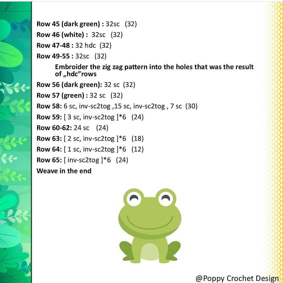 Crochet Frog Doll with Striped Legs and Cute Skirt