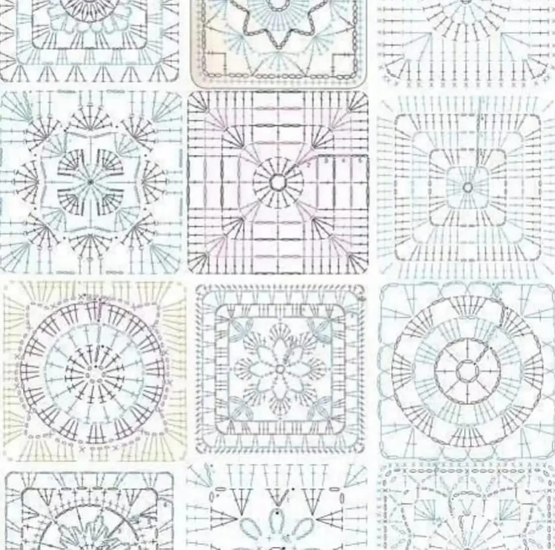 Crochet Granny Square with Floral Center Pattern