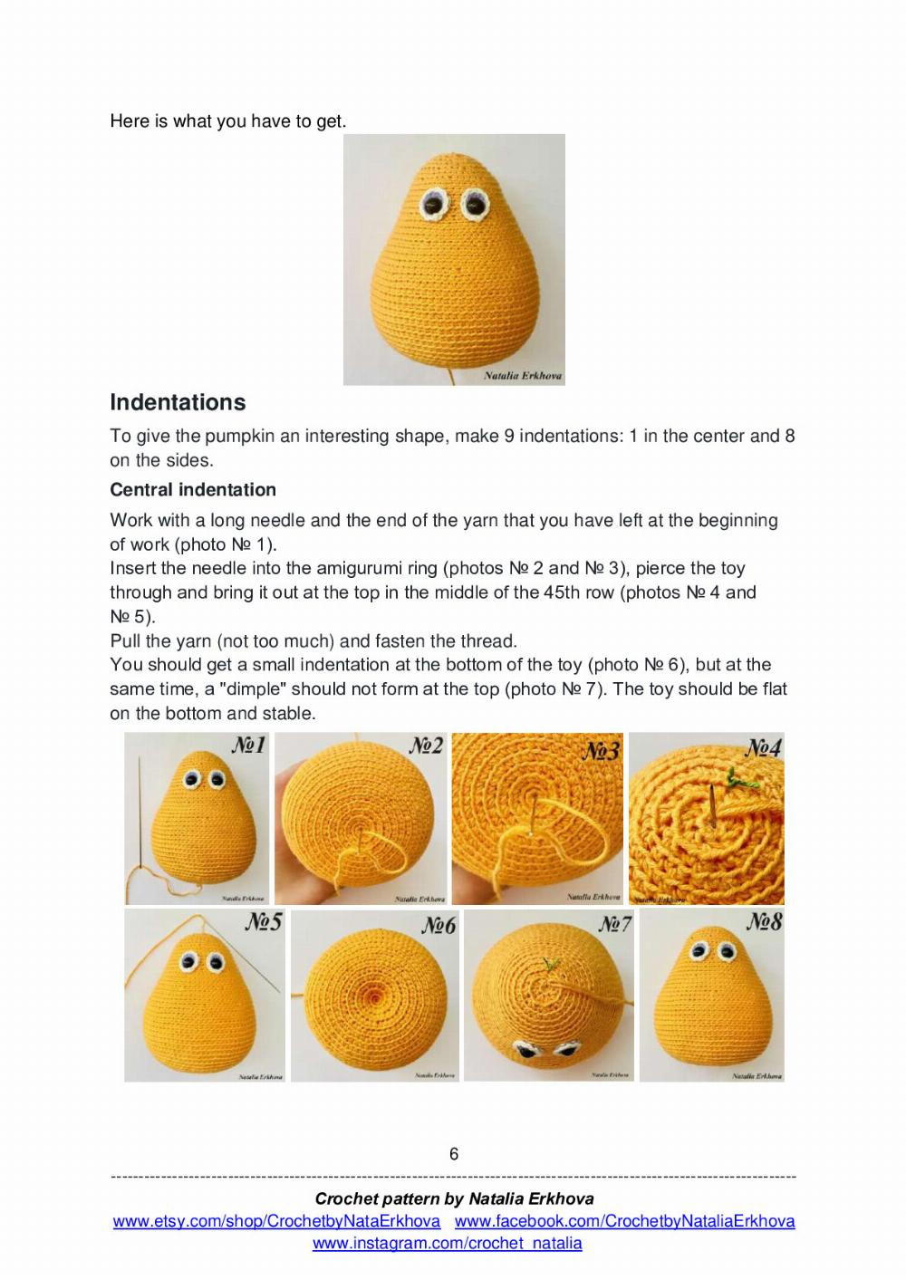 Crochet Halloween Pumpkin with Witch Hat Pattern by Natalia Erkhova