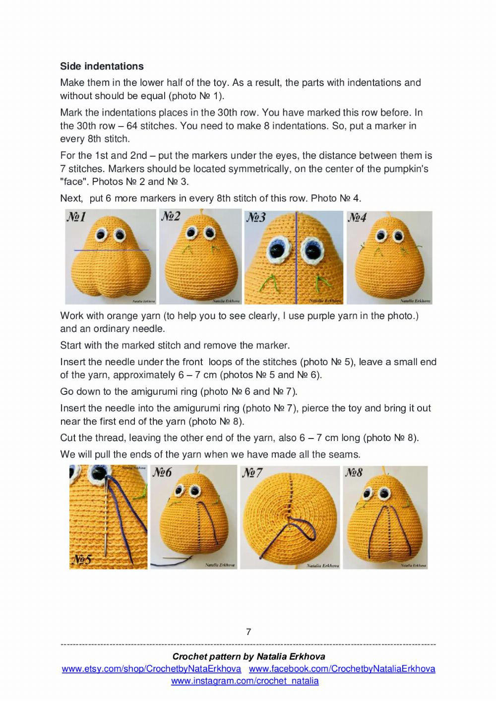 Crochet Halloween Pumpkin with Witch Hat Pattern by Natalia Erkhova