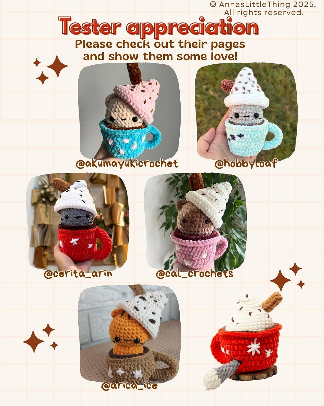 Crochet Hot Chocolate Cat Pattern Release with Free Low Sew Instructions