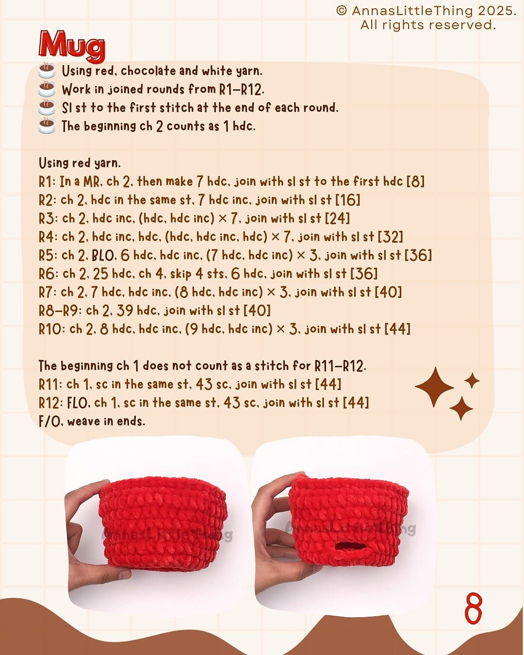 Crochet Hot Chocolate Cat Pattern Release with Free Low Sew Instructions