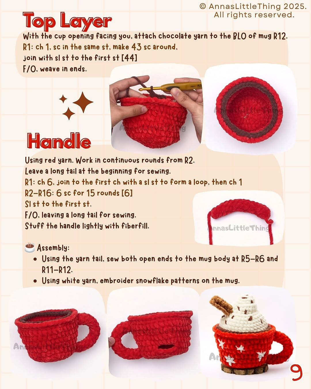 Crochet Hot Chocolate Cat Pattern Release with Free Low Sew Instructions