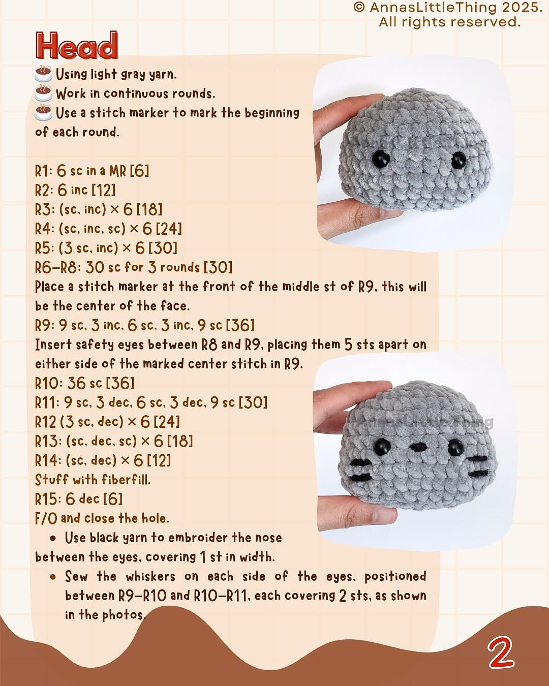 Crochet Hot Chocolate Cat Pattern Release with Free Low Sew Instructions