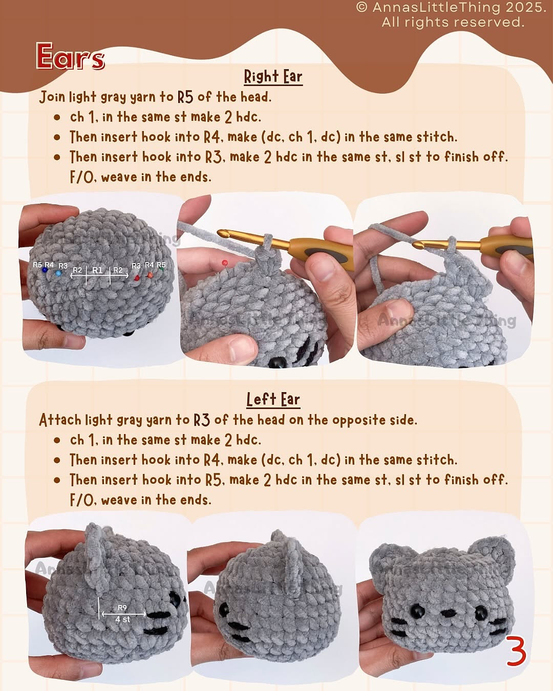 Crochet Hot Chocolate Cat Pattern Release with Free Low Sew Instructions