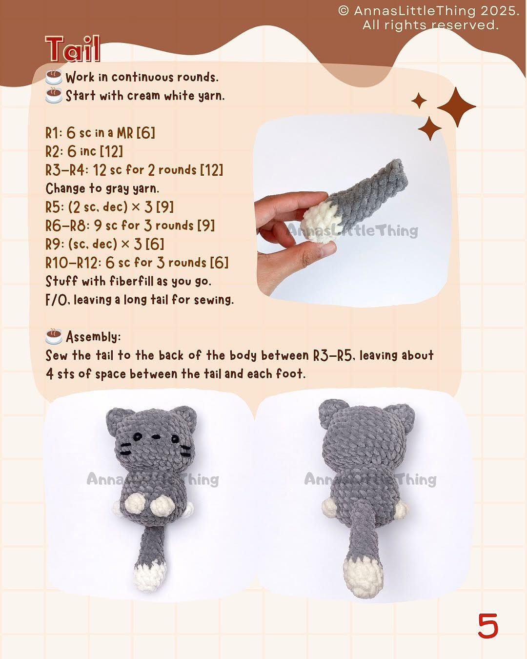 Crochet Hot Chocolate Cat Pattern Release with Free Low Sew Instructions