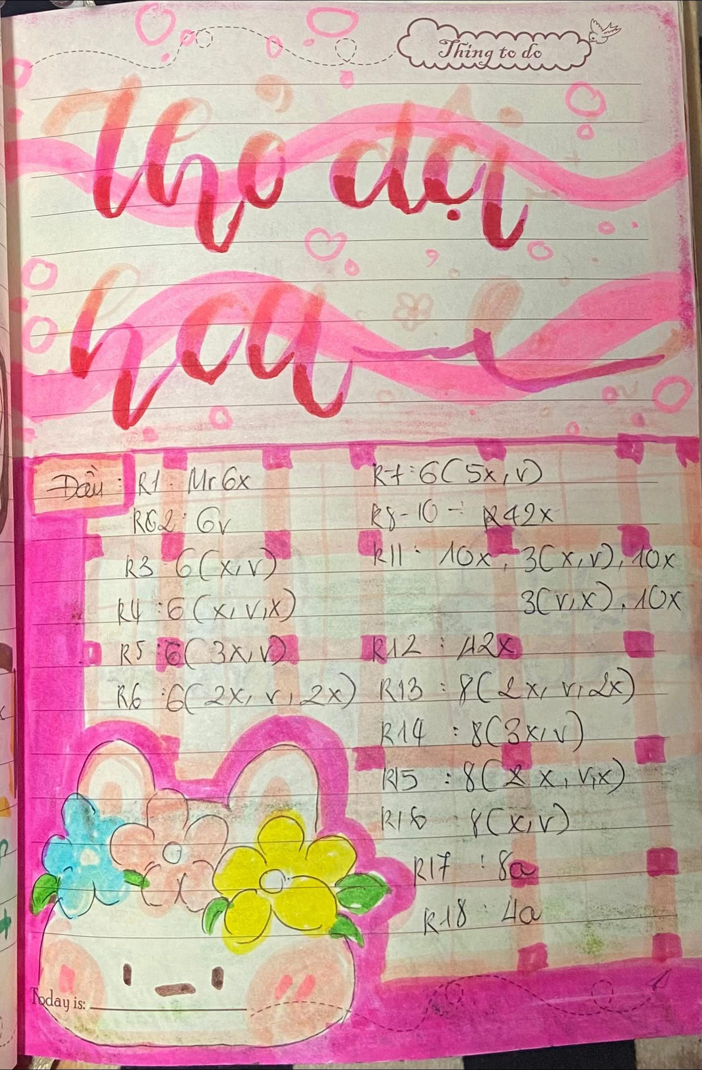 Crochet Kawaii Bunny with Colorful Flower Crown Pattern