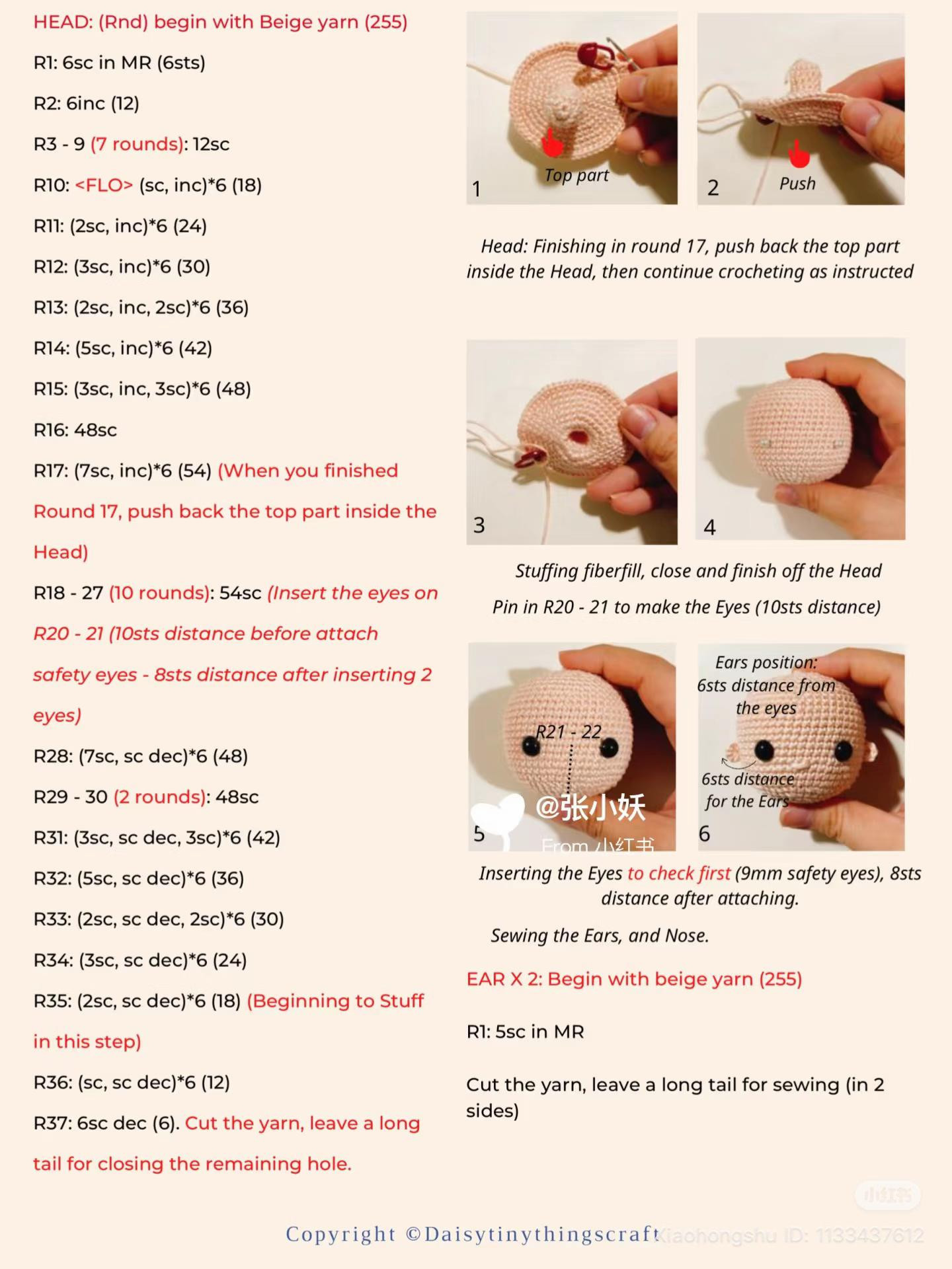 Crochet Pattern: Cute Unicorn Mermaid Doll with Colorful Hair