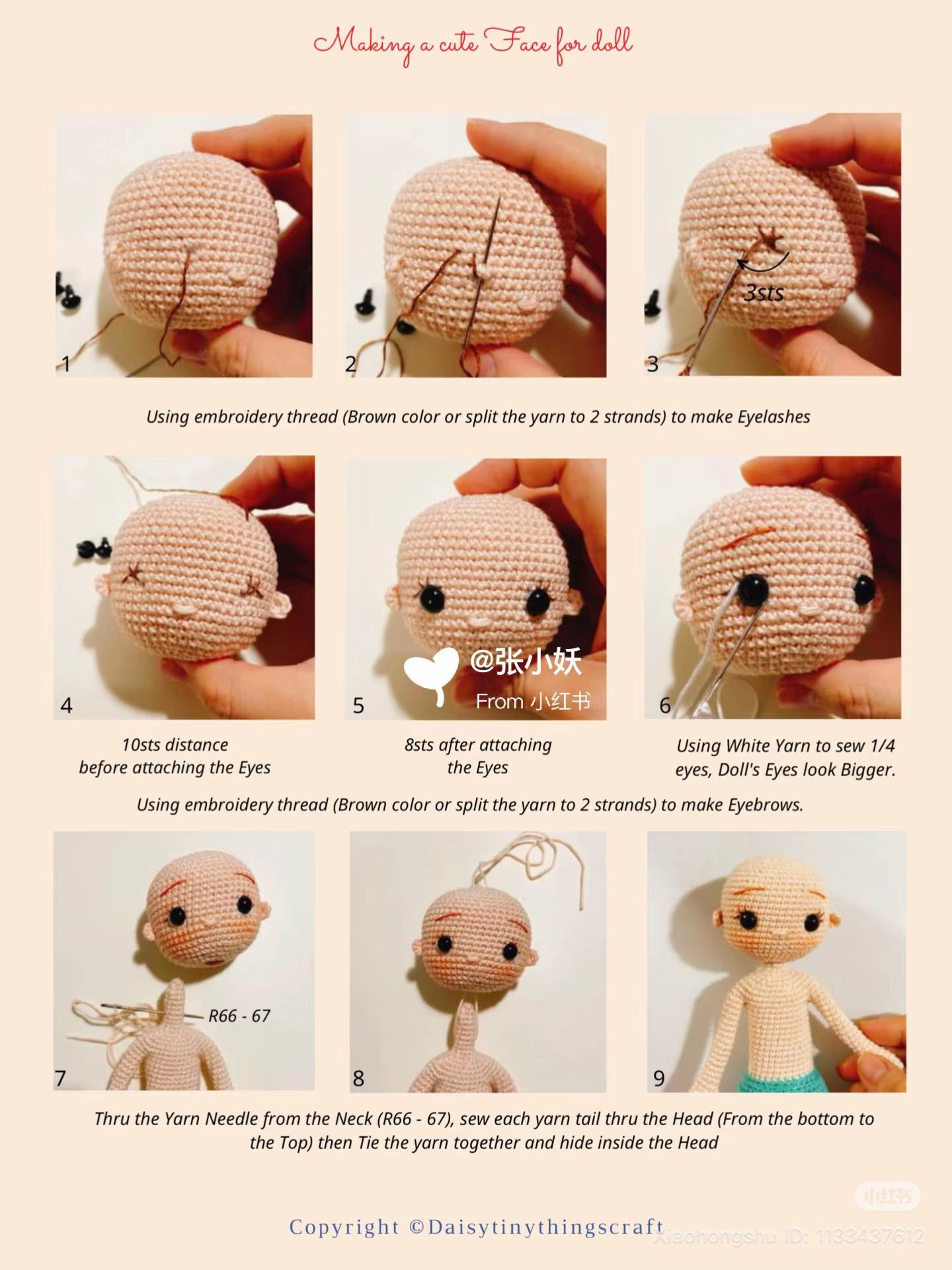 Crochet Pattern: Cute Unicorn Mermaid Doll with Colorful Hair