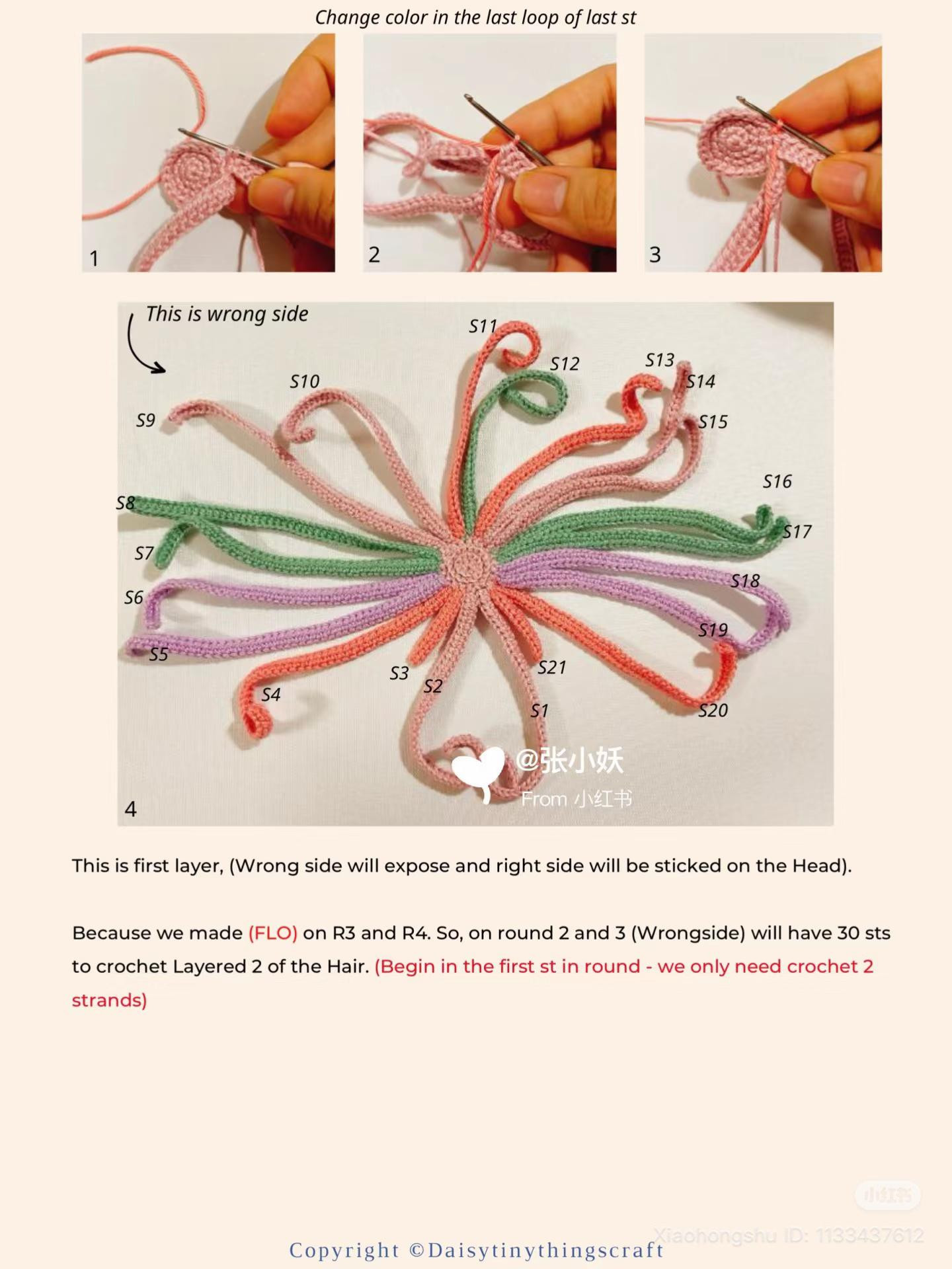 Crochet Pattern: Cute Unicorn Mermaid Doll with Colorful Hair