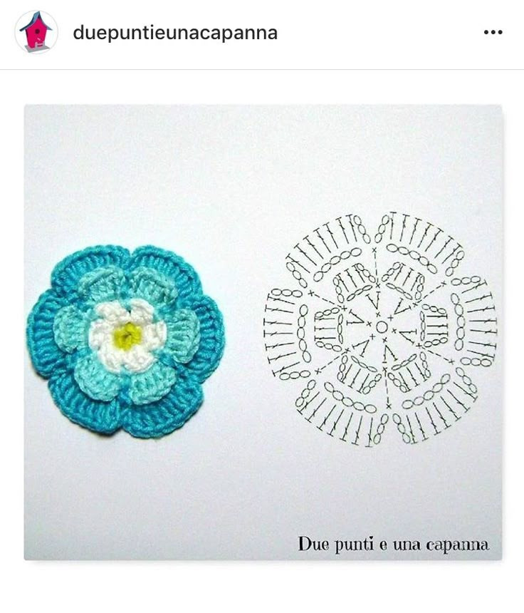 Crochet Pattern for a Beautiful Layered Flower Motif