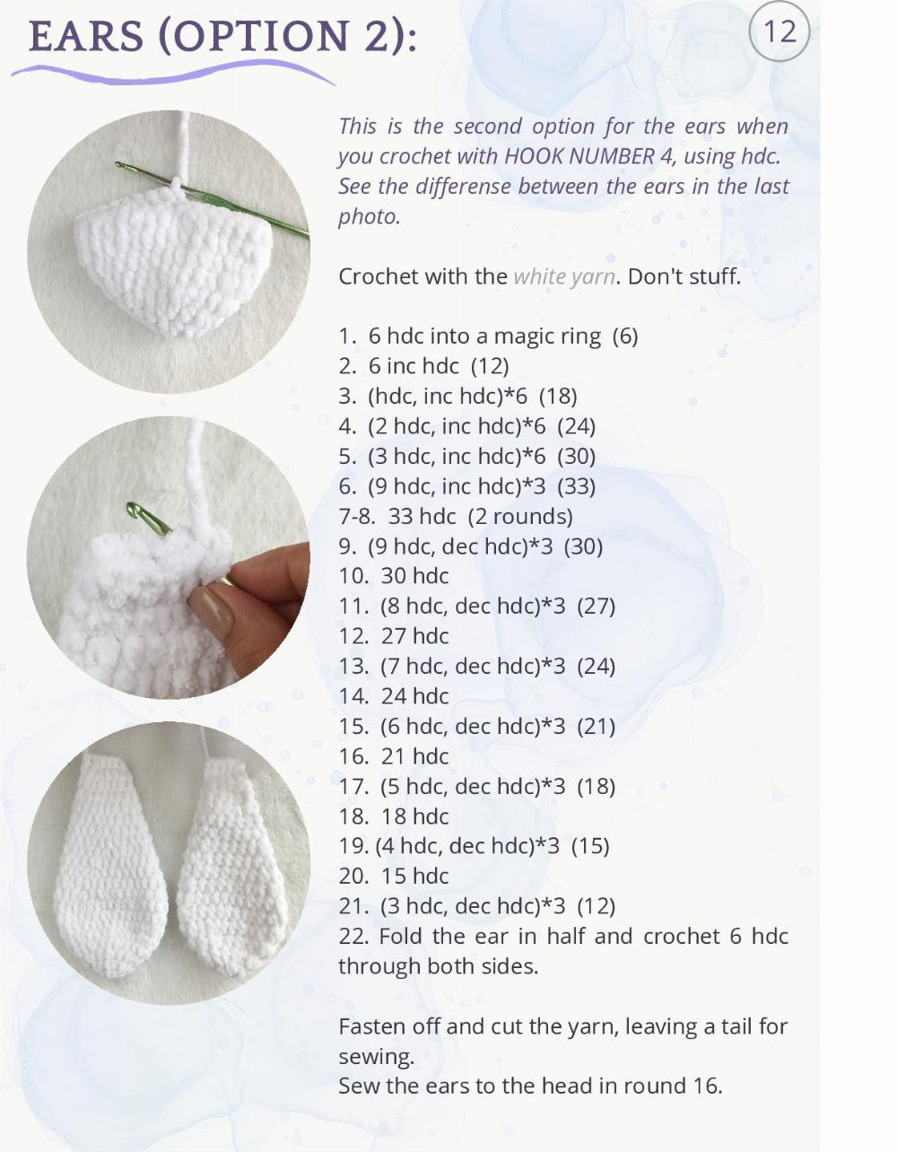 Crochet Pattern for Adorable Plush Bunny Toy with Bow