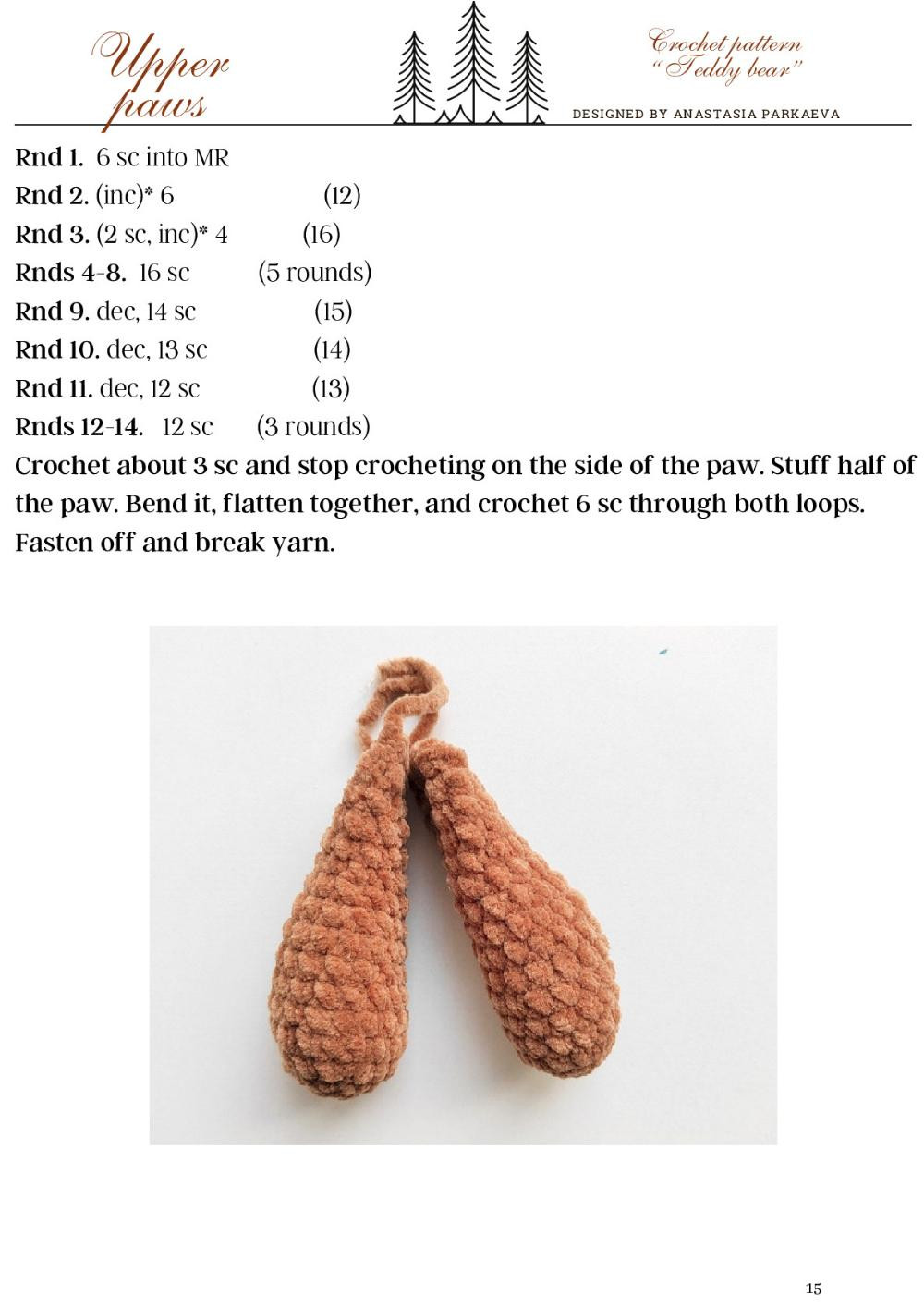 Crochet Pattern for Adorable Teddy Bear Toy