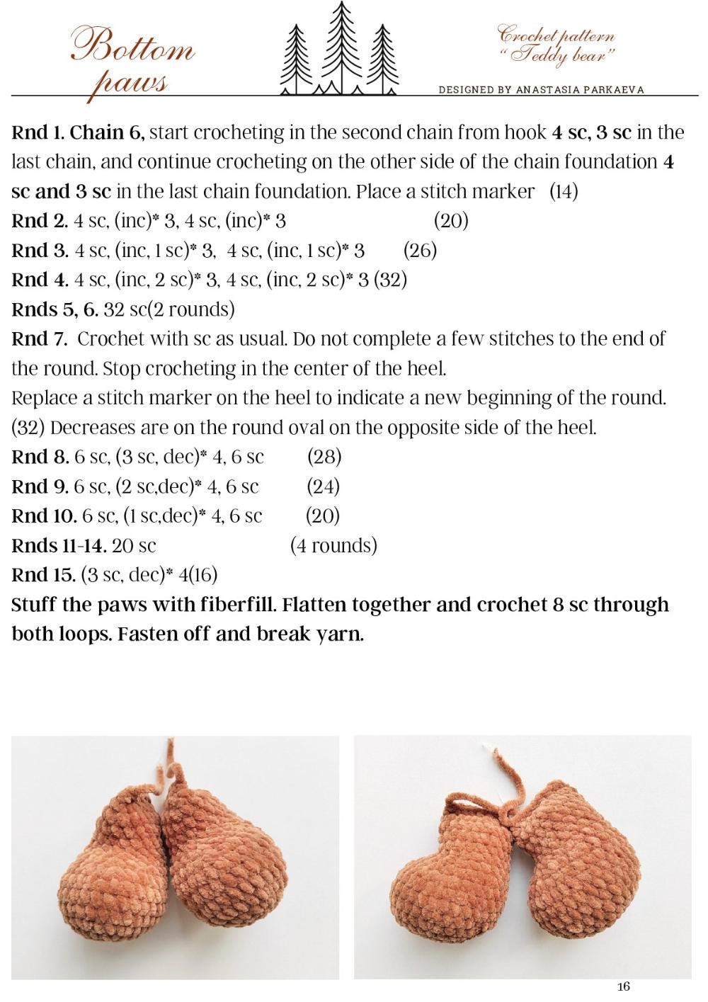 Crochet Pattern for Adorable Teddy Bear Toy