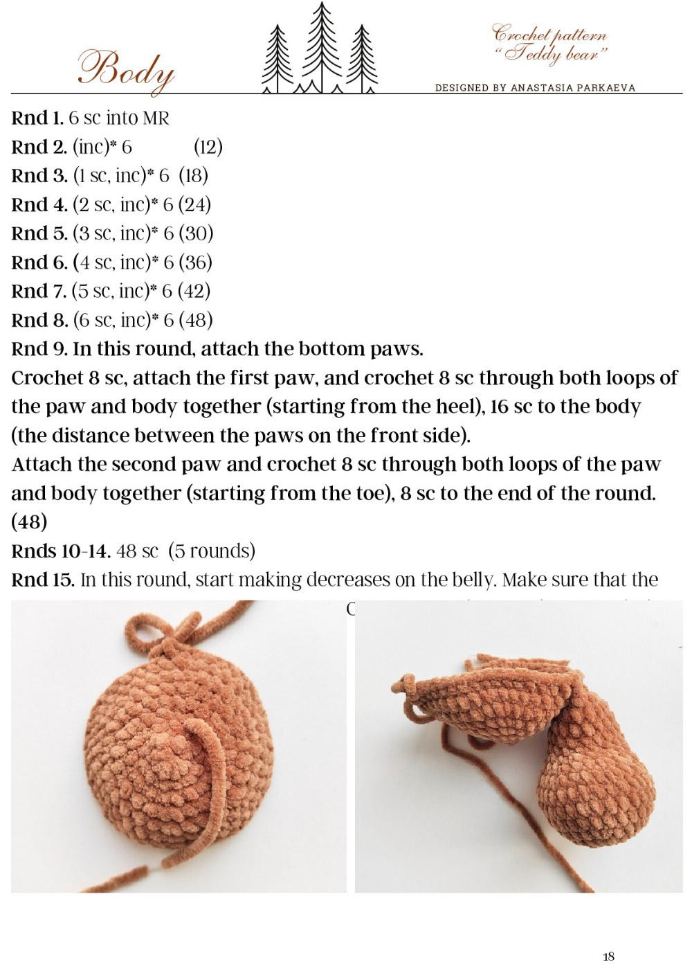 Crochet Pattern for Adorable Teddy Bear Toy