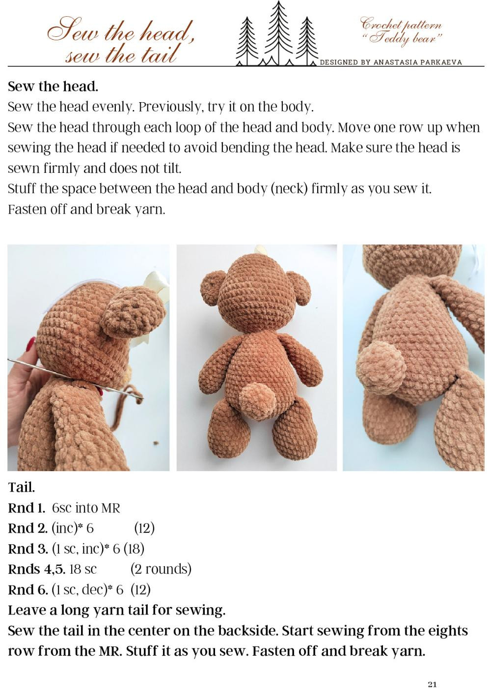 Crochet Pattern for Adorable Teddy Bear Toy